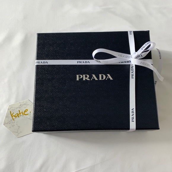 Prada Blue Logo- embroidered Wool Scarf - Picture 14 of 15